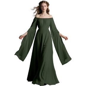 L'GOW Women VICTORIAN Dresses Renaissance Dress Assume Medieval for Celtic Fairy Wetch Wedding