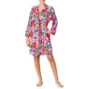 Room Service Womens Robe, Bracelet Sleeve Stretch Rayon Short Kimono