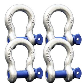 Forged Anchor Shackle 5/8"–Heavy Duty Forged Steel-Versatile & Durable–Working Load Capacity up to 3.25 Ton-Corrosion & Rust Resistant - Towing, Rigging, and Heavy-Duty Equipment (4 Piece)