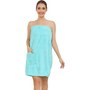 Air Curvey Women's Soft Wrap Wrap Wrap Ret Retweight Body Spa Wrap Retrobe Bathurobe مع جيب