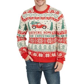Ugly Christmas Sweaters for Men, Long Sleeve Crew Neck Sweater, Knitted Jumper