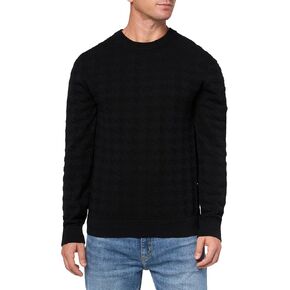HUGO Men's Pattern Knit Cotton Pullover Sweater