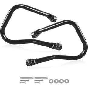 حارس حقيبة السرج الخلفية حارس حارس تحطم طارد متوافق مع 2018-2024 Harley Davidson Softail Heritage FLHC FLHCS BOLT-ON SAGDLE BAC CRASH BAR Black