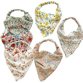Wovowovo 6pcs Head Head Bandana Hair Radf Kerchief Bandanas for Women Girls Chiffon Boho Coverings Headscarf Spring Summer Summ