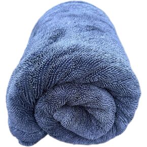 CAPTAIN'S CARE "The Kraken Drying Taild #1 أفضل وأكبر منشفة للشاحنة التي تفصل الخطوط الخالية من السلسلة ، وحجمها الضخم 30 × 40 بوصة ، و 1300 GSM فائقة الناعمة ، وزيارة ذات حلقة صغيرة ملتوية 70/30.