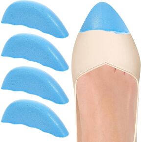Shoe Filler Inserts for Loose Shoe, 2 Pairs Shoe Inserts to Make Shoes Smaller, Toe Cushion Filler Make Shoes Fit, Prevent Heel Sliping, for Men and Women (Blue,Medium: Half to One Size Bigger)
