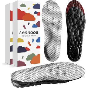 2 Pairs Cloud-Soft Comfort Soles for Men - Memory Foam Steppers Insoles with Graphene-Infused Fabric - Arch Support Trim to Fit Insoles for Foot Comfort and Fatigue Relief (US M 7.5-10.5)