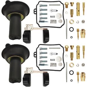 2-Pack Carburetor Carb Rebuild Repair Kits with Diaphragm Replacement for Yamaha V Star 650 XVS650 XVS650A XVS650AT 1998-2016