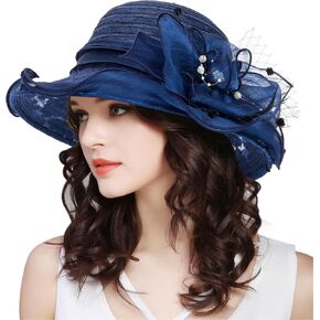 Kentucky Church Derby Hats for Women Wedding Tea Party Cloche Hat Fascinator Bowler Sun Hat Wedding Bride Dress Hat