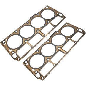 حشية رأس أسطوانة Motoforti ، مناسبة لمحرك 6.0L/6.2L ، ل Cadillac Escalade 2007-2014 ، Metal ، No.12610046 ، Brown Black ، 2 pcs