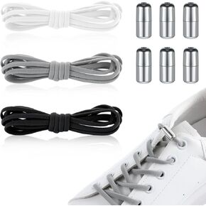 3 Pairs Elastic Shoe Laces No Tie Shoelaces for Kids and Adults Sneakers Easy Slip-On Elastic Laces for Comfort and Convenience