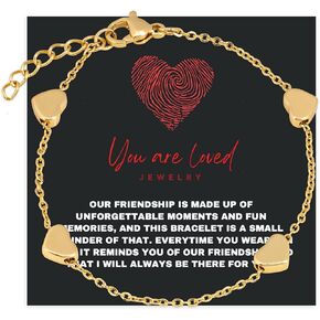 Gift Bracelet Jewelry for Your Friend | Gifts for Women | Comes With Sentiment Card | Gold/Silver | You Are Loved