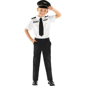 Morph Pilot Kids Airplane Costume - Boys Pilot Uniform for Halloween