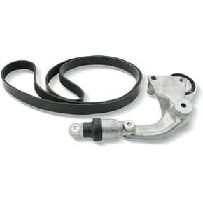 Serpentine Belt Tensioner and Pulley Assembly Kit for 2007-2011 Honda Civic 1.8L, Replaces Part Number K070855