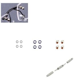 Rimless Glasses Screws Washer Nut Cap Screwdriver Stainless Steel Eyeglass Repair Kits Accessories