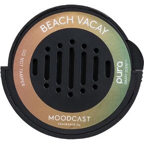 Pura & Moodcast - Fragrance for Pura Car Diffuser - Clean & Safe Luxury Scent Refill - Long-Lasting Fragrance for 30 Days of Aroma - Must-Have Car Accessory - Beach Vacay