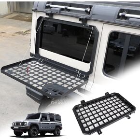 Rear Side Window Storage Box Compatible with Ineos Grenadier 2020-2024 Modular Storage Panel System Rear Window Side Cargo Racks Trunk Shelf Interior Luggage Storage Carrier Black