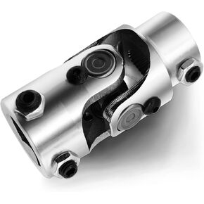 1" DD X 3/4"-30 Spline Chrome Steering Universal Joint Single U Joint Shaft,Total Length: 83mm (3-1/4")