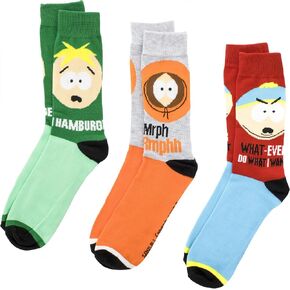 Hypnotic Hats South Park Boys 3-Pack Crew Socks