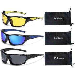3 Pair Motorcycle Riding Glasses Fishing Golf Sports Sunglasses UV Protection Anti-Wind Dustproof Goggles Cycling Eyeglasses Motorcycle Bicycle Eyewear for Outdoor Sports Motorcycling Riding