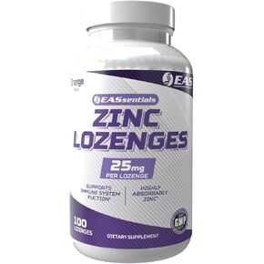 Zinc Lozenges | Highly Absorbable with No Fillers or Additives | Supports Immune Function | Gluten Free, Non GMO | 100 Lozenges (Orange Flavor)
