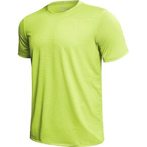 GEMYSE Men's Running Short Sleeve Shirt Sun Protection Quick Dry Moisture Wicking T-Shirts UPF 50+ for Workout