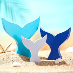 3 PCS Mermaid Table Table Decorations Wooden Beach Tiered Tray Decor