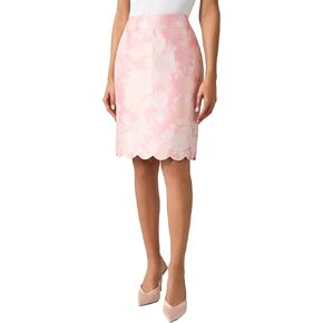 Kasper Women's Cb Zip Scalloped Edge Skirt