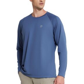 Men's Sun Protection Shirts UPF 50+ UV SPF Long Sleeve Rash Guard Shirt Fishing Hiking Running Lightweight