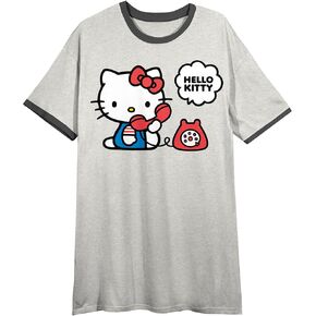 Hello Kitty شخصية على الهاتف رمادي رمادي.