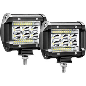 4 Inch LED Light Pods, 2Pcs 78W Off Road/Driving/Fog Light with Spot Flood Combo LED Work Lights for Truck Boat SUV ATV UTV, White Beam