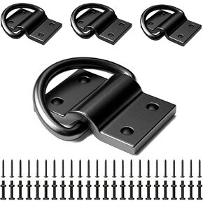 6pcs حلقات D -Duty D Rings Heavy Downer Tie أسفل المرساة ، فائقة 6500 رطل قوة مكثفة D حلبة لأسفل لسرير الشاحنة ، مقطورة ، مع مسامير in Kuwait