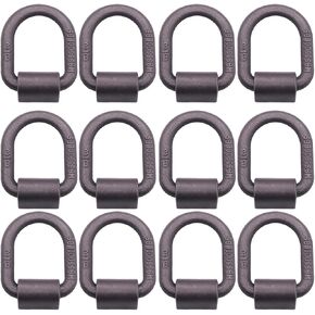 Boxertool 3/8 "لحام الشقوق على حلقة D - 5000 رطل قوة التعادل في مرساة لسرير الشاحنة - حلقات D مزورة للمقطورة (6 عبوات)