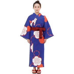 Womens Ume Yukata (Standard) ، رداء الصيف خفيف الوزن ، القطن 100 ٪ ، مصنوع في اليابان