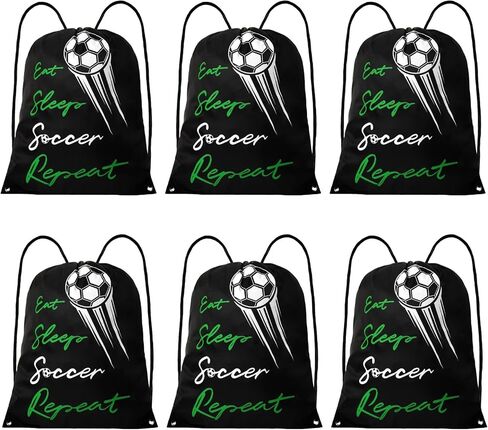 6 Pcs Soccer Bags, Lightweight Draw String Bags Pack Bulk for Boys Girls Youth Adults in Saudi Arabia
