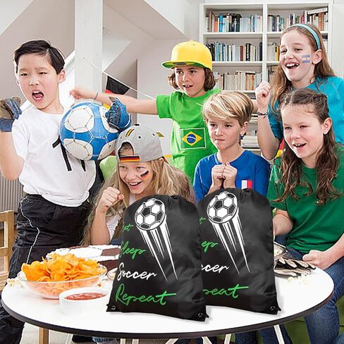 6 Pcs Soccer Bags, Lightweight Draw String Bags Pack Bulk for Boys Girls Youth Adults in Saudi Arabia