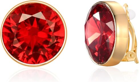 Emerald Green Earrings - Gold & Emerald Button Earrings for Trendy Women's Gifts in Kuwait