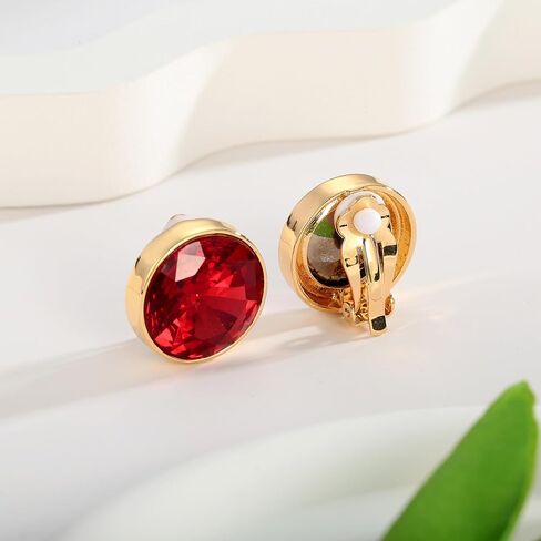 Emerald Green Earrings - Gold & Emerald Button Earrings for Trendy Women's Gifts in Kuwait