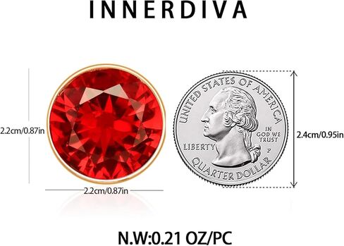 Emerald Green Earrings - Gold & Emerald Button Earrings for Trendy Women's Gifts in Kuwait