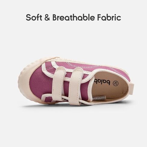 Balabala Toddler Sneakers for Boys and Girls Dual Hook and Loops Sneakers Slip On Canvas Shoes Soft and Durable in Kuwait
