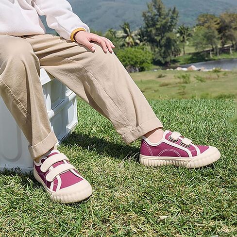 Balabala Toddler Sneakers for Boys and Girls Dual Hook and Loops Sneakers Slip On Canvas Shoes Soft and Durable in Kuwait