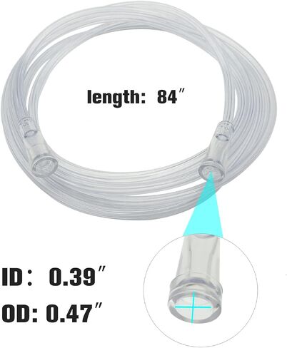 Oxygen Mask, Pediatrics Elongated Oxygen Mask with 7feet Length 6mm Oxygen Tube and Adjustable Elastic Strap, DEHP-Free and Latex-Free Materials 2 Pack (for Children) in Saudi Arabia