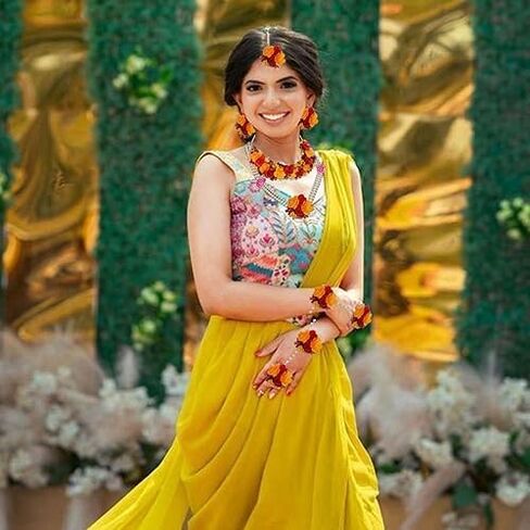 Flower Designer Jewellery Set For Women Mehandi Haldi Bridal Baby Shower Marriage, Standard, Ceramic, No Gemstone in Kuwait