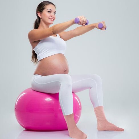 3 Pairs Non Slip Yoga Socks for Women Anti-skid Long Socks for Yoga, Barre, Ballet, Dance, Barefoot Workout Gym in Kuwait