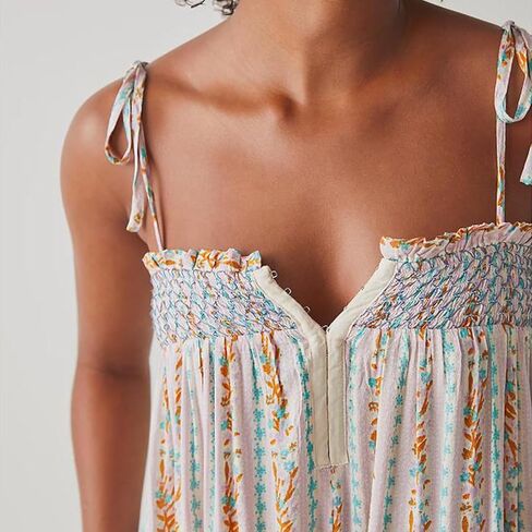 Owl's-Yard Women 's Loose Sleeveles Jumpsuits Retro Floral Print Adjustable Spaghetti Strap Baggy Long Pant Romper Jumpsuit in Kuwait