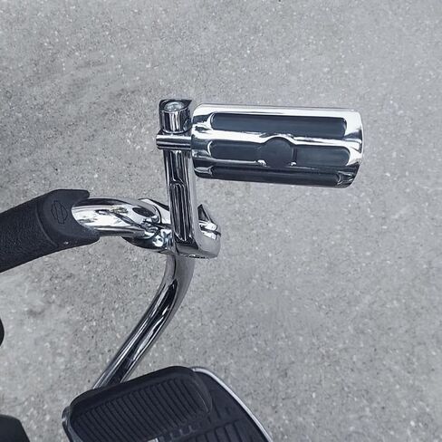 ECOTRIC 1.25'' Motorcycle Footpegs Long Highway Foot Pegs Compatible with Harley Davidson Road King Street Glide Honda Kawasaki Suzuki Yamaha Highway Foot Pegs Pedal - Long Angled in Saudi Arabia
