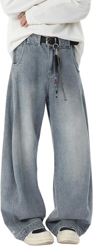 DOSLAVIDA Baggy Jeans Y2K Jnco Jeans Hip Hop Vintage Denim Pants Skater Casual Wide Leg Trousers in Saudi Arabia