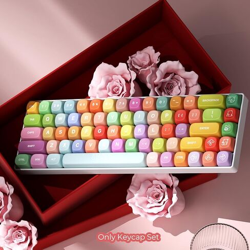 أغطية المفاتيح اليابانية - أغطية مفاتيح BOW 75 بالمائة، أغطية مفاتيح XDA PBT باللون الأبيض صبغ التسامي، مجموعة أغطية مفاتيح لوحة المفاتيح المخصصة للوحة المفاتيح الميكانيكية 61/64/68/84/87/100/104/108 Cherry MX - أبيض/أسود in Kuwait