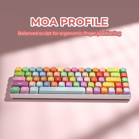 أغطية المفاتيح اليابانية - أغطية مفاتيح BOW 75 بالمائة، أغطية مفاتيح XDA PBT باللون الأبيض صبغ التسامي، مجموعة أغطية مفاتيح لوحة المفاتيح المخصصة للوحة المفاتيح الميكانيكية 61/64/68/84/87/100/104/108 Cherry MX - أبيض/أسود in Kuwait