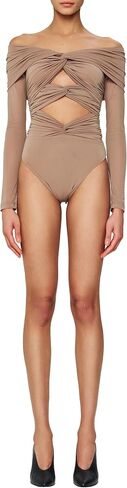 Ronny Kobo Womens Cutout Longsleeve Fitz Bodysuit in Saudi Arabia